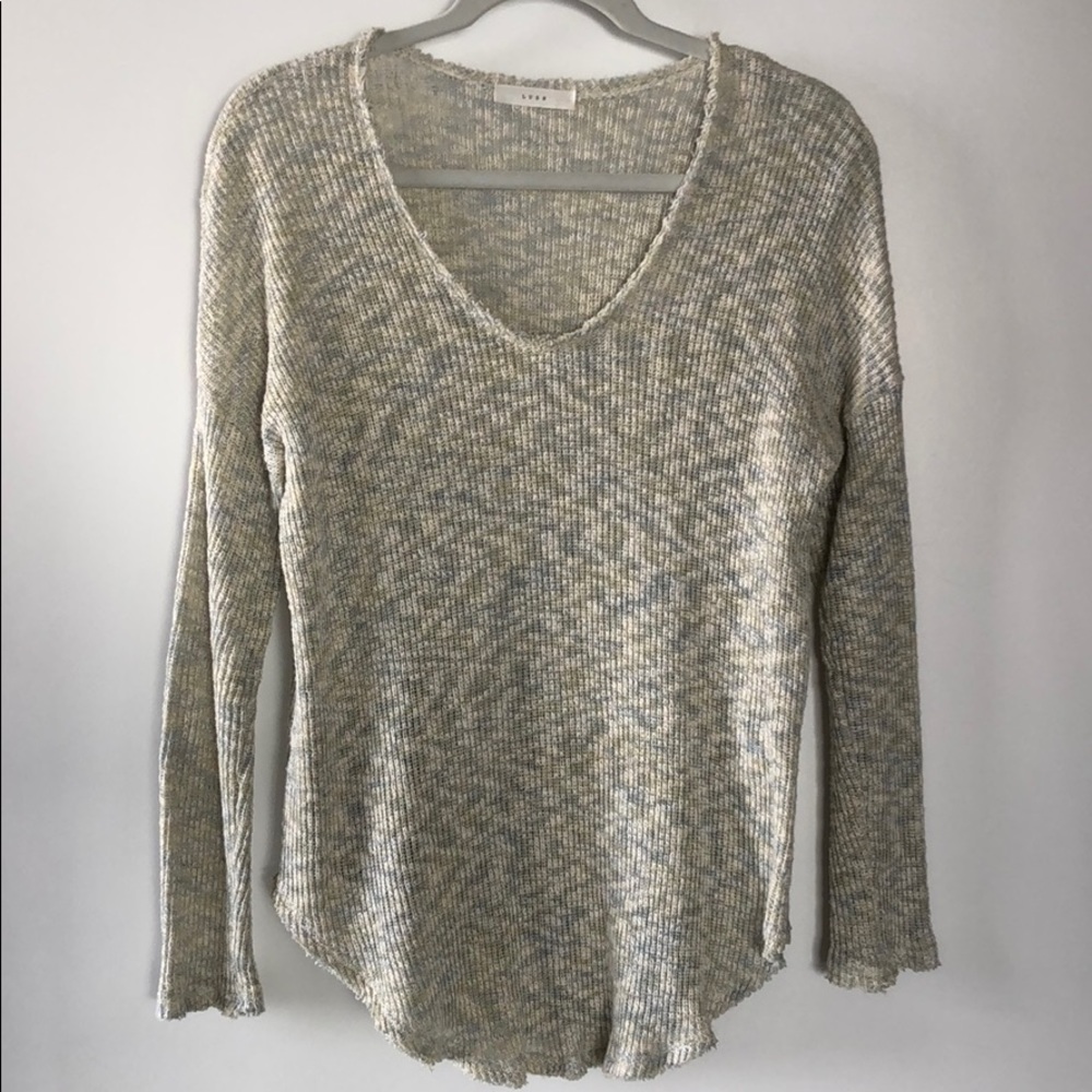 Softly colored knit sweater